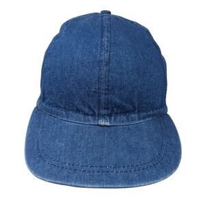 Unbranded Fitted Baseball Hat Solid Blue One Size Stretch Vent Holes